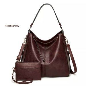 NWT Handbag Medium Size Hobo Bag / Purse Vegan Leather Coffee